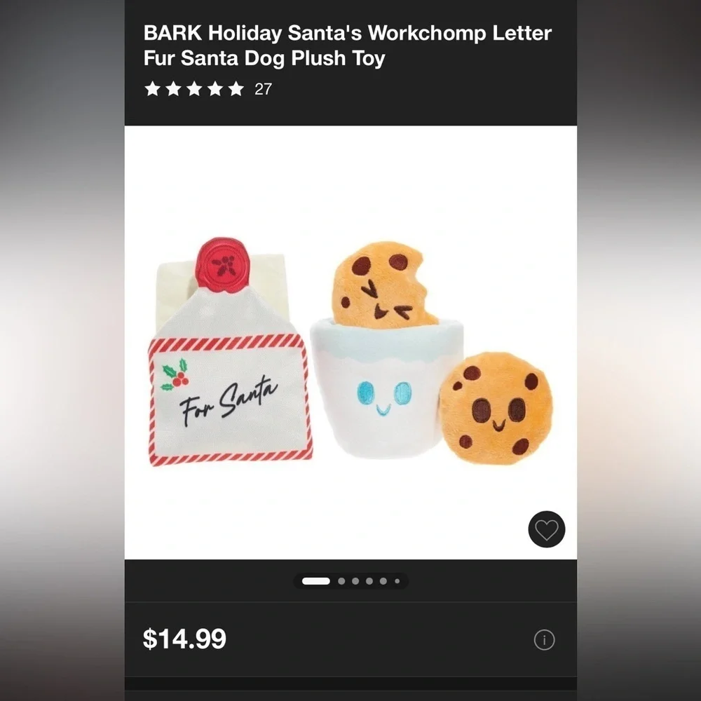 Bark Santa's Workshop Toy Set for Dogs, new!